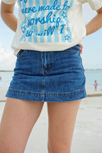 Classic Denim Mini Skort