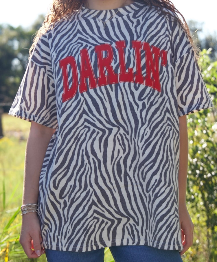 Darlin' Oversized Zebra Tee