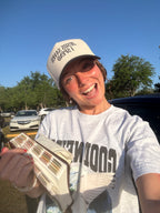 'Jesus Saves I Spend' Trucker Hat