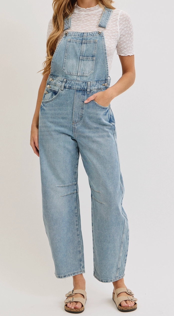 Barrel-leg Overalls