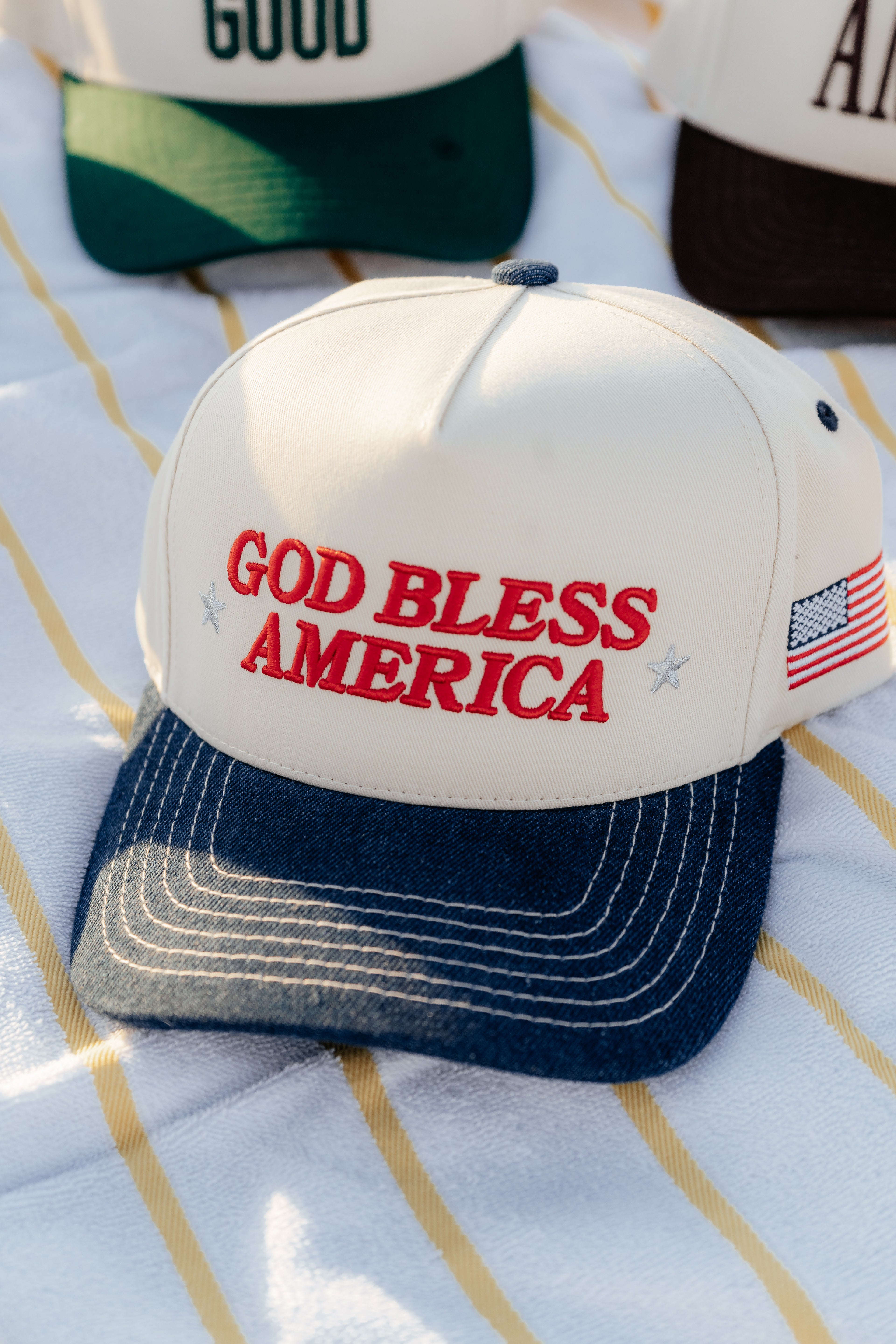God Bless America Trucker Hat