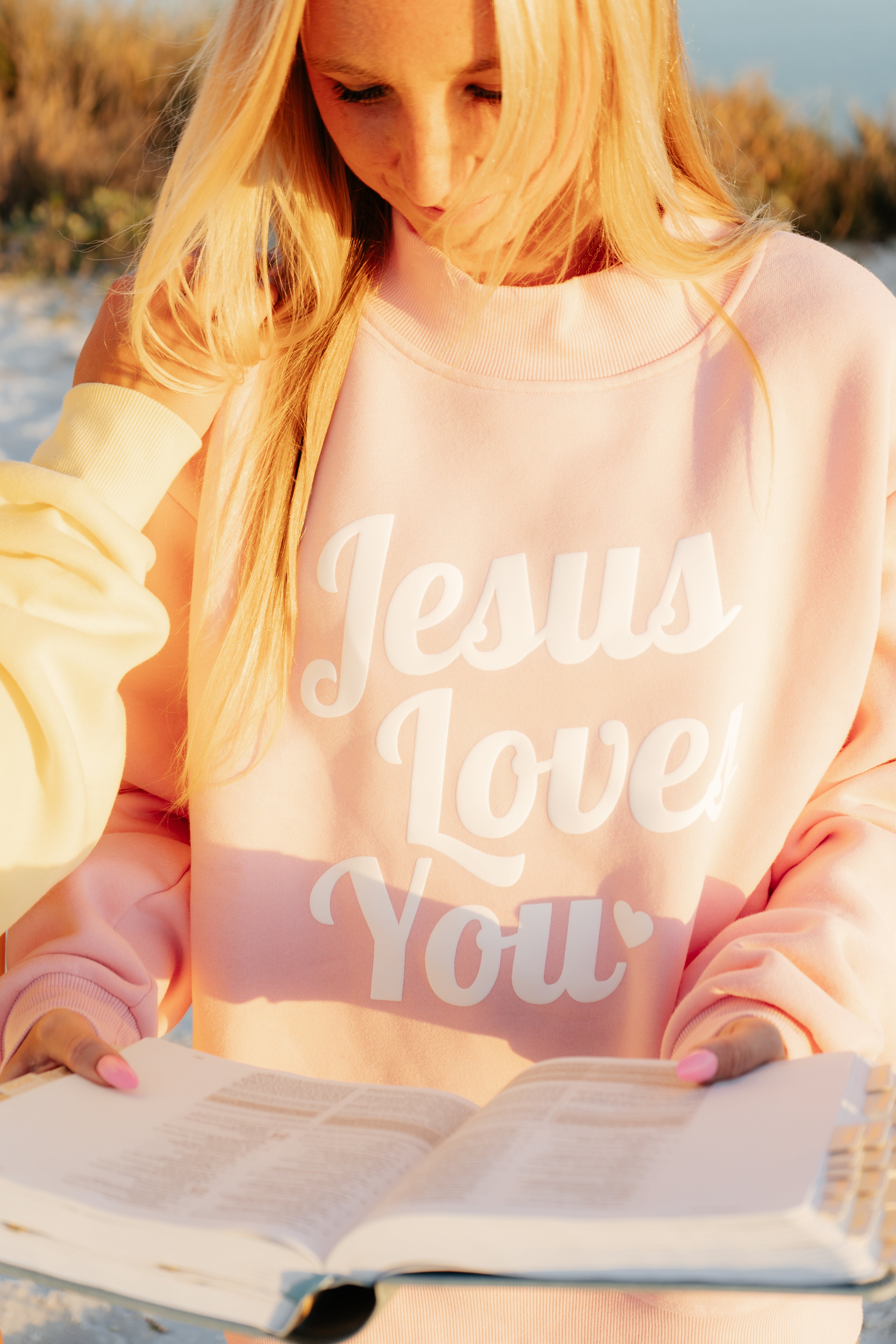 'Jesus Loves You' Mockneck Sweatshirt
